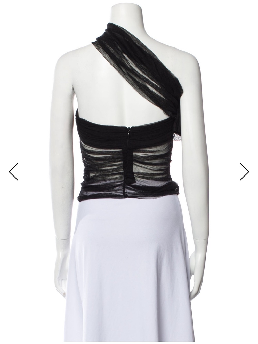 Christopher esber one shoulder veiled silk top - Picture 3 of 10